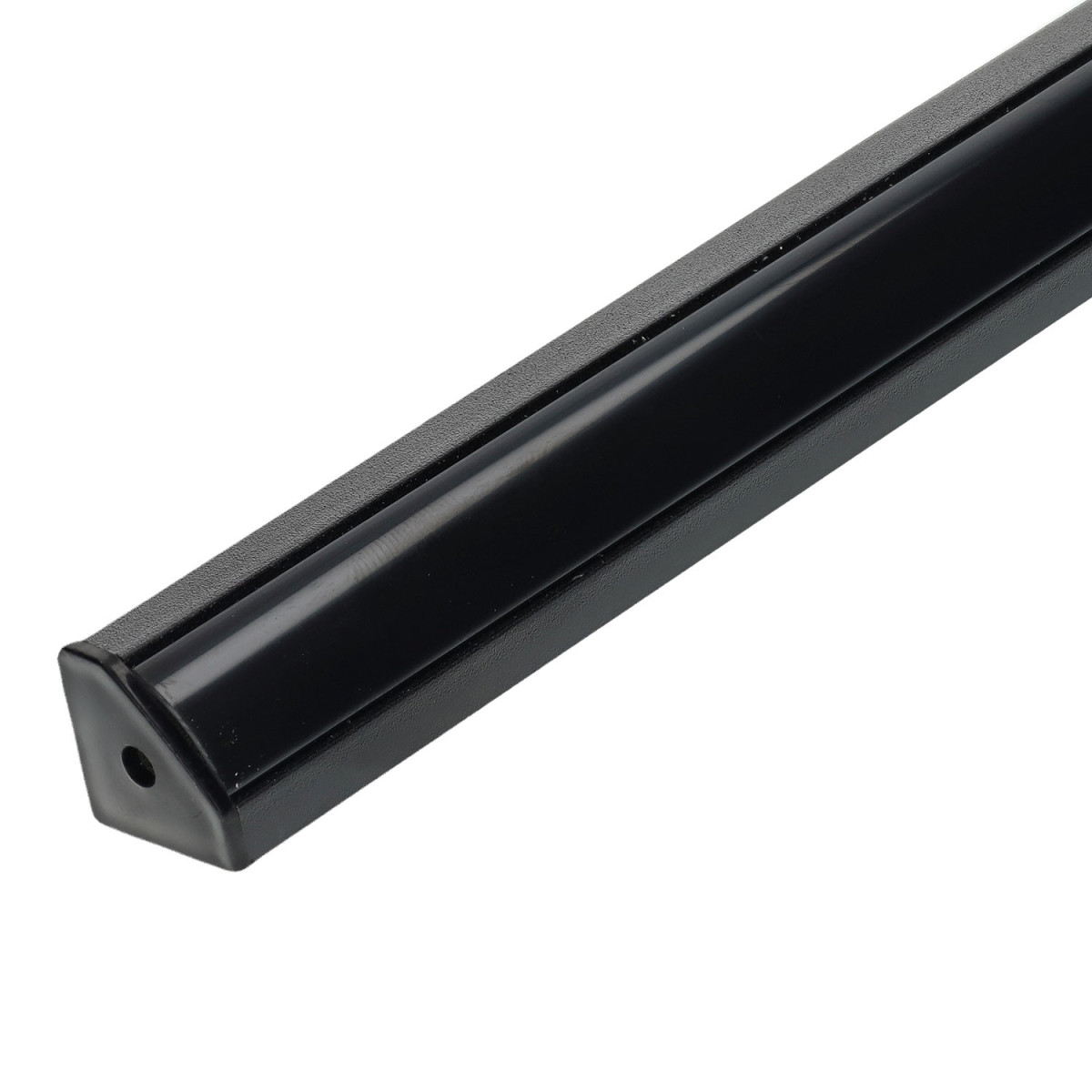 Perfil de alumínio angular tira led 2m preto