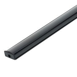 Perfil rectangular aluminio tira led 2m negro