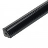 Angle profil bande d’aluminium led 1m noir