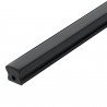 Black Profile for 1 m LED Strips - Rectangular, Aluminium, 17,5 x 14,5 x 1000mm