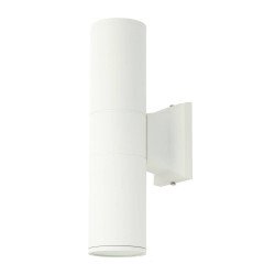 Aplique Aluminio 2xGU10 Blanco IP54