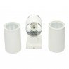 Aplique Aluminio 2xGU10 Blanco IP54