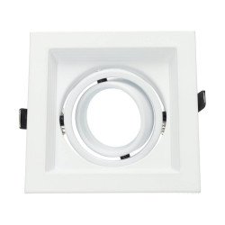 Marco orientable blanco para bombilla dicroica