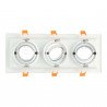 Cadre pivotant triple pour ampoule dichroïque noire