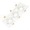 Cadre pivotant triple pour ampoule dichroïque noire