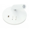 APPLIQUE MURALE EN ALUMINIUM 3+8W USB