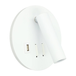APPLIQUE MURALE EN ALUMINIUM 3+8W USB