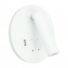 APPLIQUE MURALE EN ALUMINIUM 3+8W USB