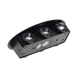 Luz de parede em alumínio LED 6W IP65 cor preta