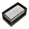 LED E27 square black wall lamp IP54