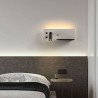 Aplique pared LED 7+3W con USB derecha