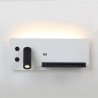 Aplique pared LED 7+3W con USB derecha