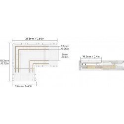 Conector L para fita COB LED RGB 12/24V 10mm