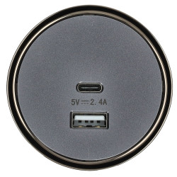 USB A+C socket for rail 2.4A