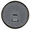Enchufe USB A+C para rail 2.4A