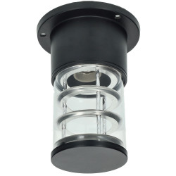 Balise murale E27 ronde Noir