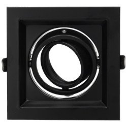 Marco orientable negro para bombilla dicroica