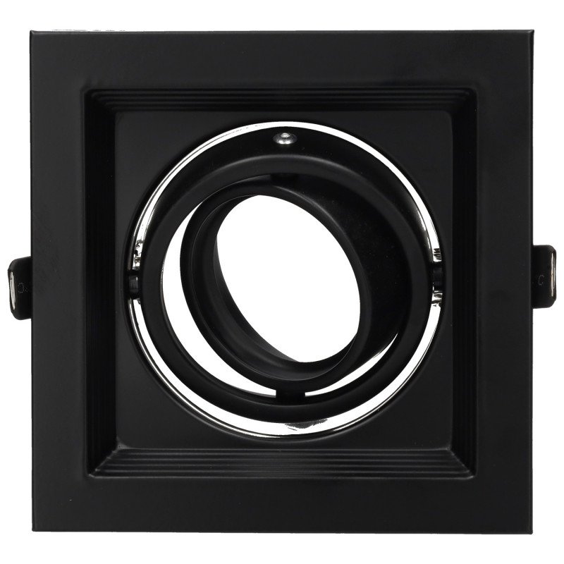 Marco orientable negro para bombilla dicroica