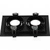 Cadre pivotant double pour ampoule dichroïque noire