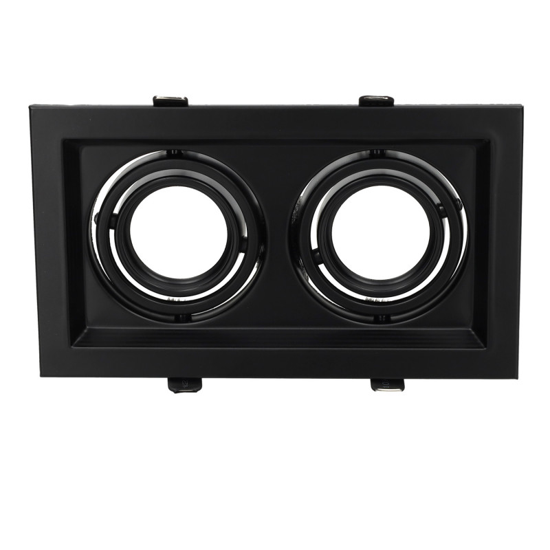 Adjustable black frame for MR16. Double