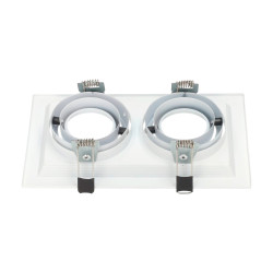 Adjustable white frame for MR16. Double