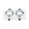 Adjustable white frame for MR16. Double