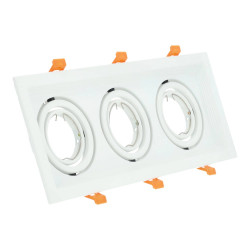 Adjustable white frame for MR16. Triple