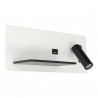 Aplique pared LED 7+3W con USB izquierda
