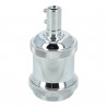 LAMP HOLDER - "SILVER", E27, CERAMIC AND METAL