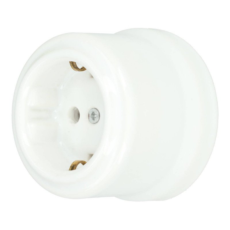 Base enchufe SCHUKO porcelana
