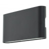 Luminaire en aluminium 2x6W IP65 LED, noir
