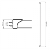 Tubo LED 9W luz branca