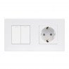 Moldura de PC 2 mecanismos série cristal