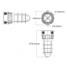 Industrial LED globe guard ATEX flash 15W
