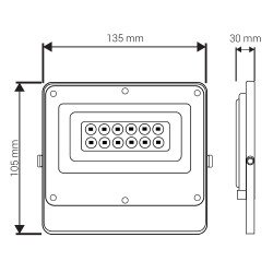 Projetor LED 10W SLIM IP66