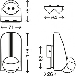 180º surface motion sensor IP65