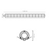 Armadura estanque industrial ATEX 1 tubo 1200mm