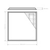 Painel LED 60X60 24W 165lm/W 3CCT