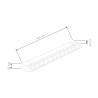 Projetor LED de calha linear 36W branco ajustável