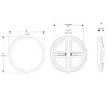 Downlight - Round 8W Panel. Adjustable