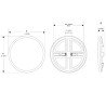 Panneau led 8W rond avec coupe ajustable