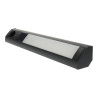 LED under cabinet light 9W Schuko socket & USB A+C - black