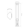 Candeeiro LED de 9W com tomada Schuko e USB A+C - preto