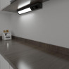 Candeeiro LED de 9W com tomada Schuko e USB A+C - preto