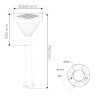 Lâmpada solar de jardim 75CM 6W IP65