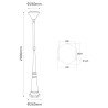 Lampadaire solaire 2M 6W IP65