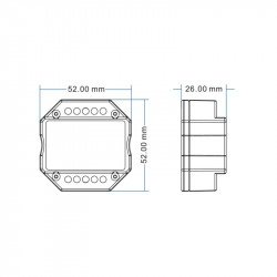 Regulador LED pastilla DC 12-24V RGBW