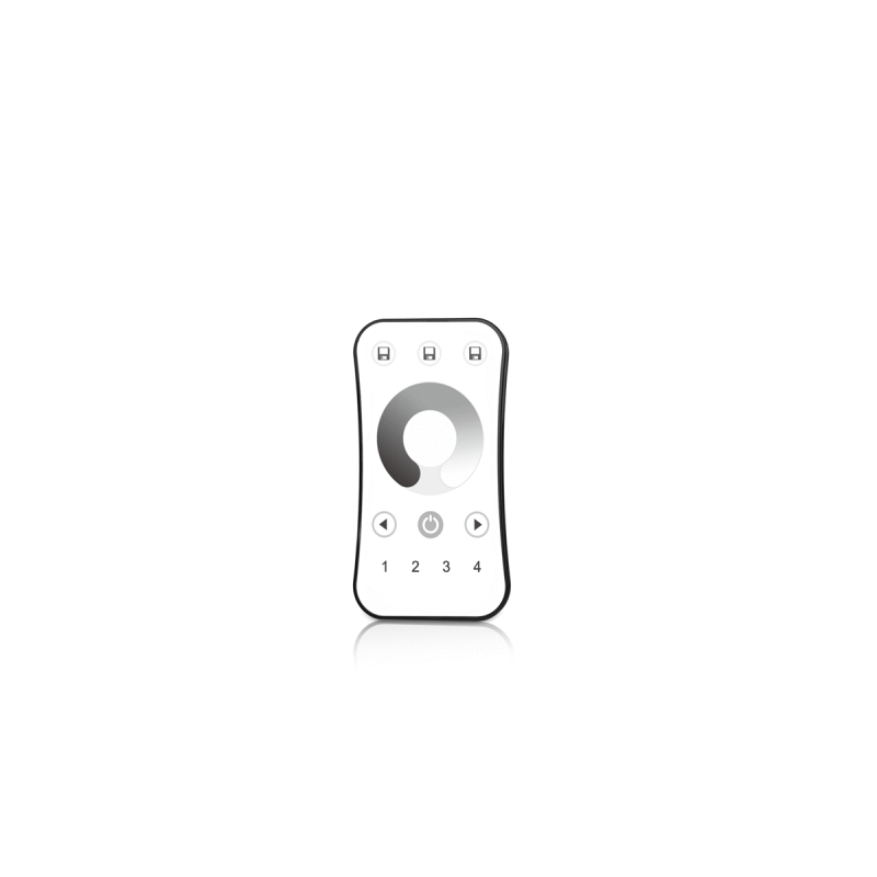 Multi-zone RF remote control for single-colour LED dimmers