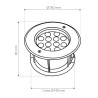 Recessed wallwasher 12W IP68
