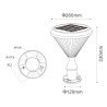 Lâmpada de superfície solar 6W IP65
